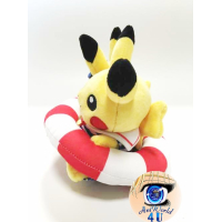Authentic Pokemon Center plush Monthly Pair Pikachu Swimsuit Plush July 2016 16cm
